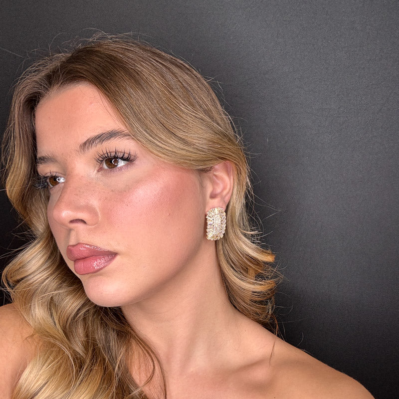 Palestro Milano Orecchini Girasole Rettangolare