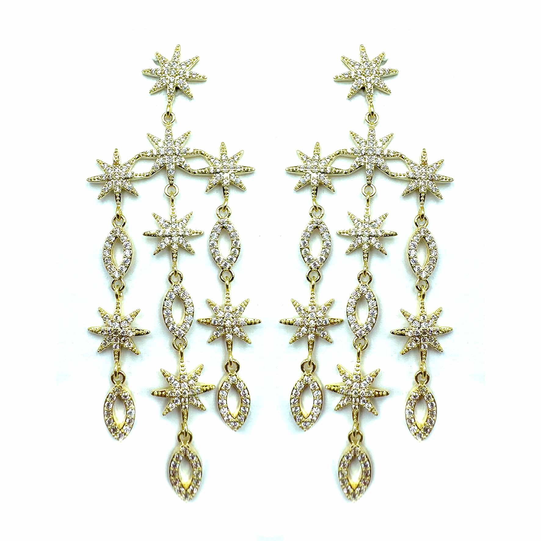 Palestro Milano Orecchini Gold Cristallo Notte Stellata