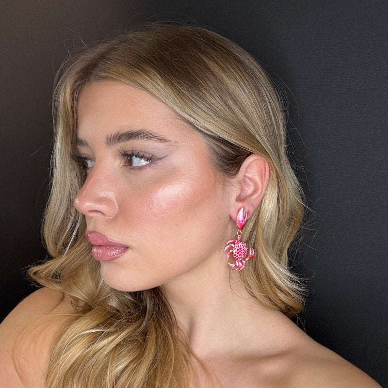 Palestro Milano Orecchini Granchietti pink edition