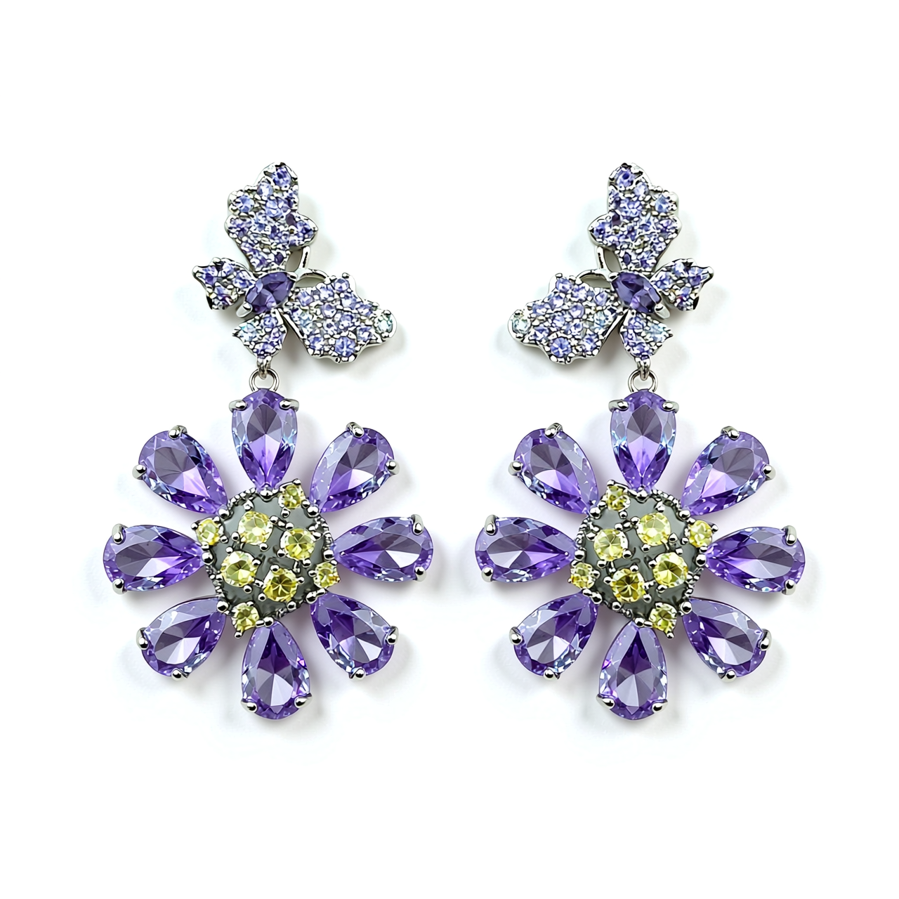 Palestro Milano Orecchini Lillac Il Fiore della Farfalla