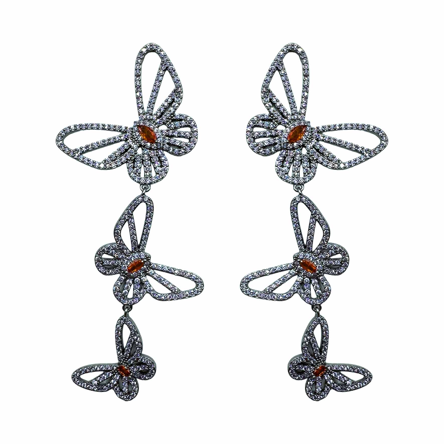 Palestro Milano Orecchini Lillac Tris di farfalle