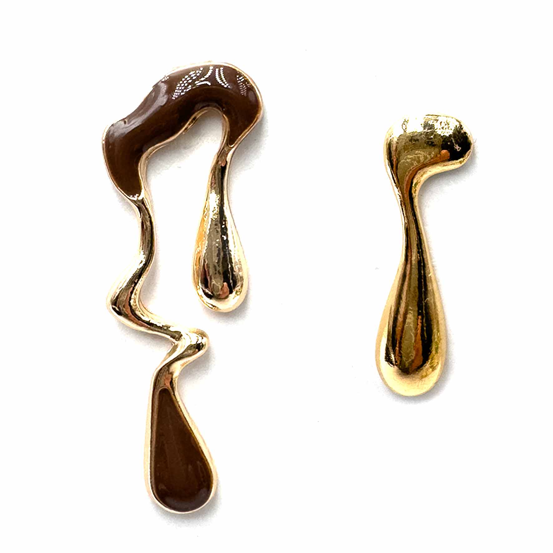 Palestro Milano Orecchini Marrone Dalì - medium size