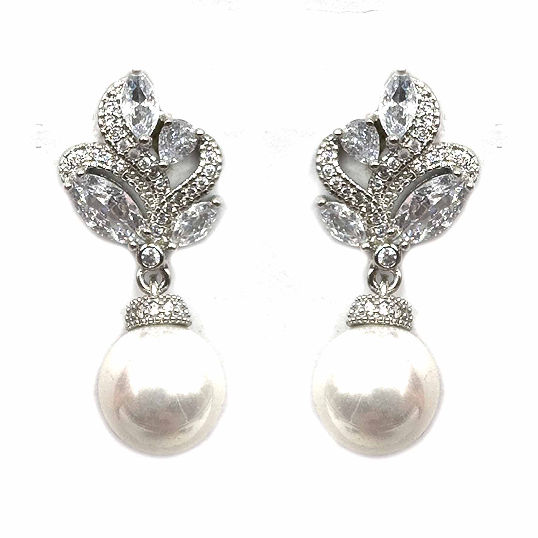 Palestro Milano Orecchini Mini intreccio silver con perla