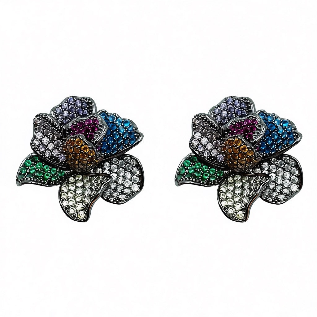 Palestro Milano Orecchini Multi Fior di Gemme