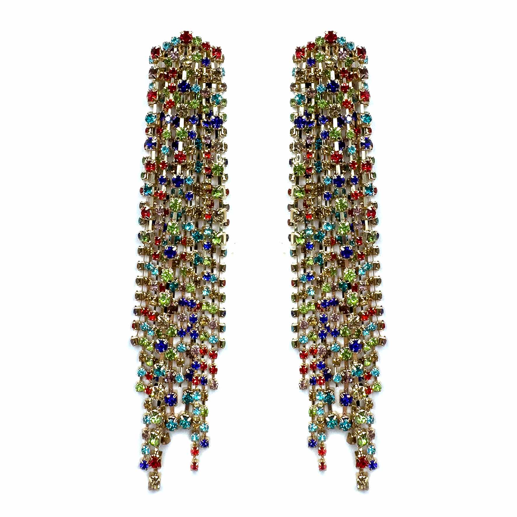 Palestro Milano Orecchini Multicolor Cascata di Zirconi