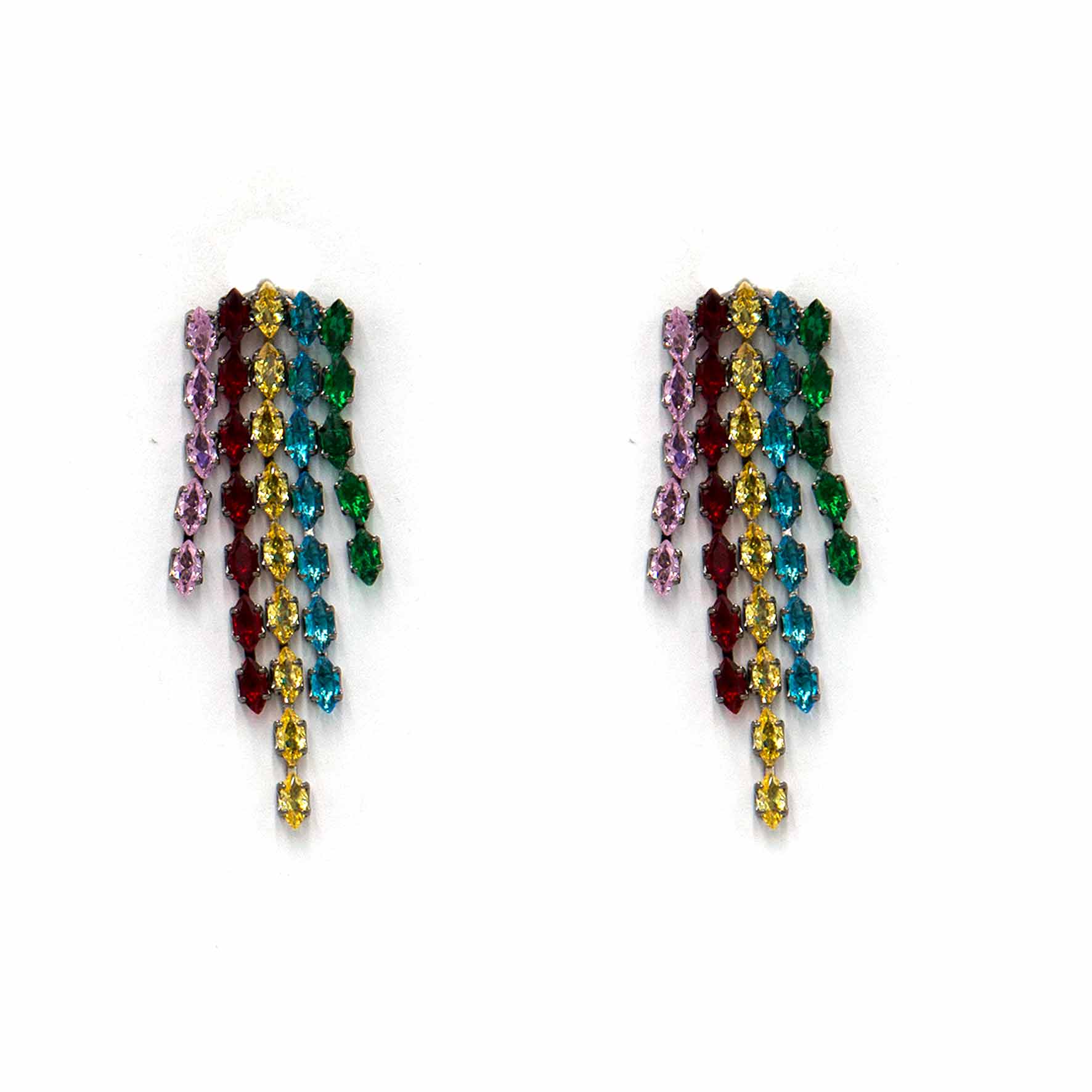Palestro Milano Orecchini Multicolor Cristallo