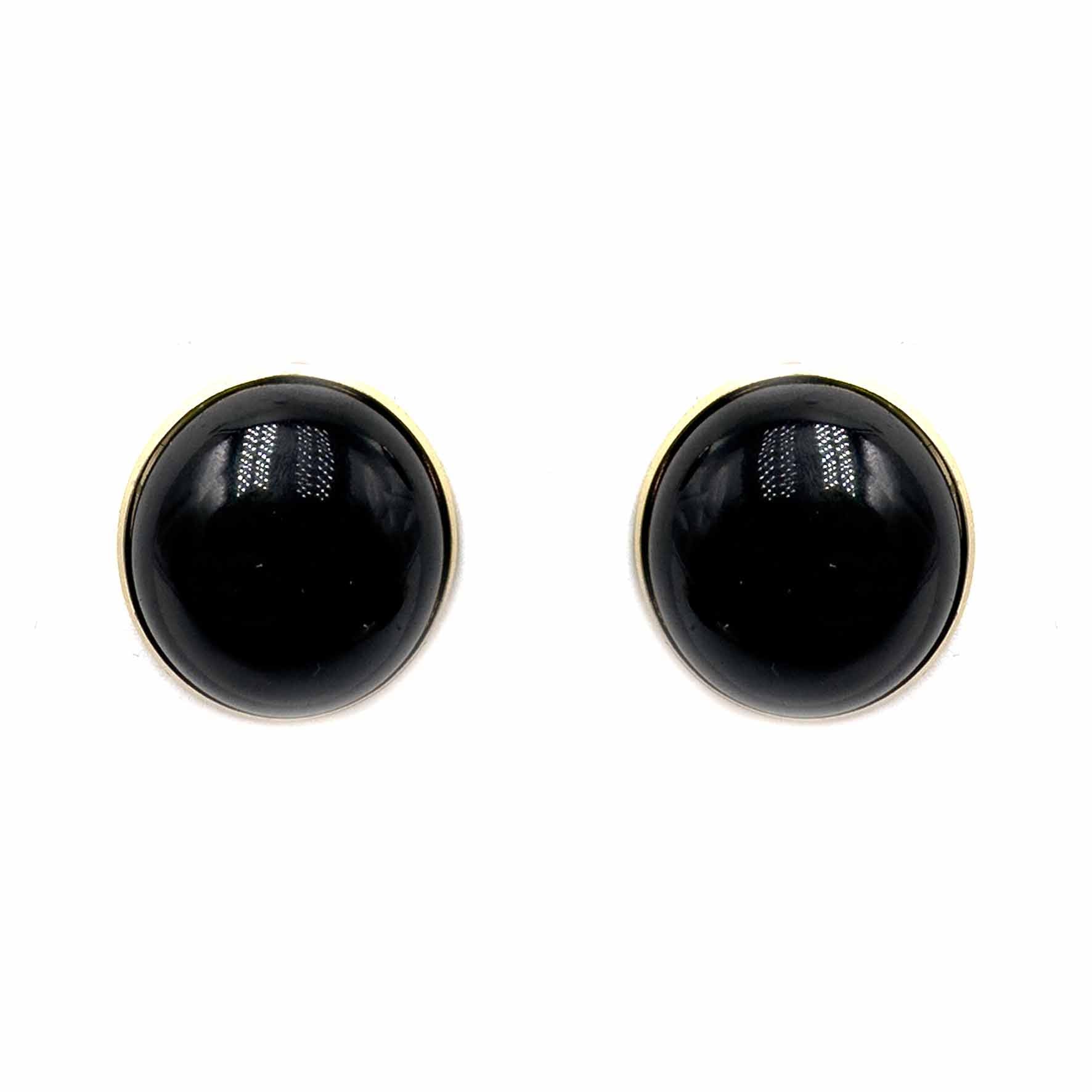 Palestro Milano Orecchini Nero Bottone Retrò
