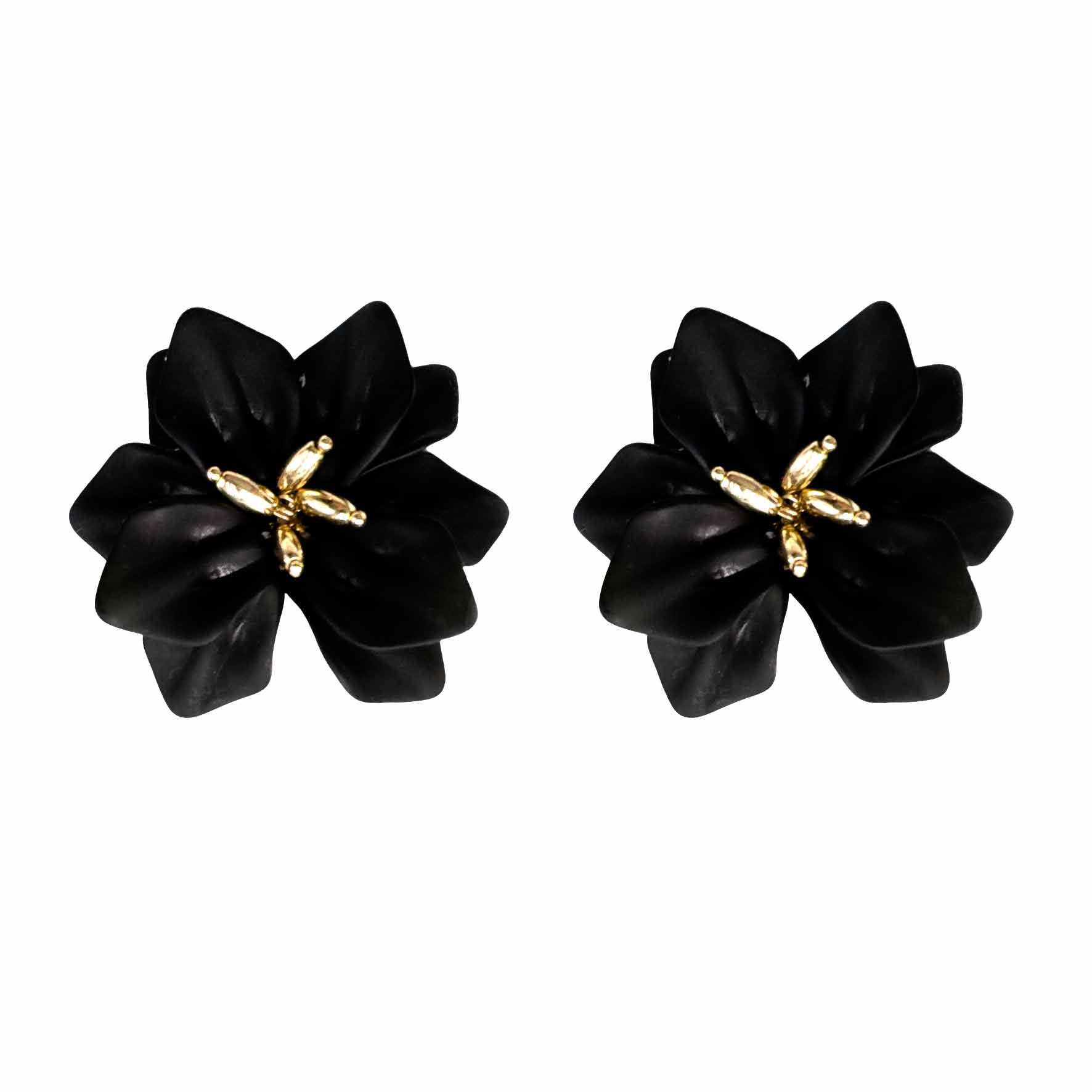 Palestro Milano Orecchini Nero Ibiscus