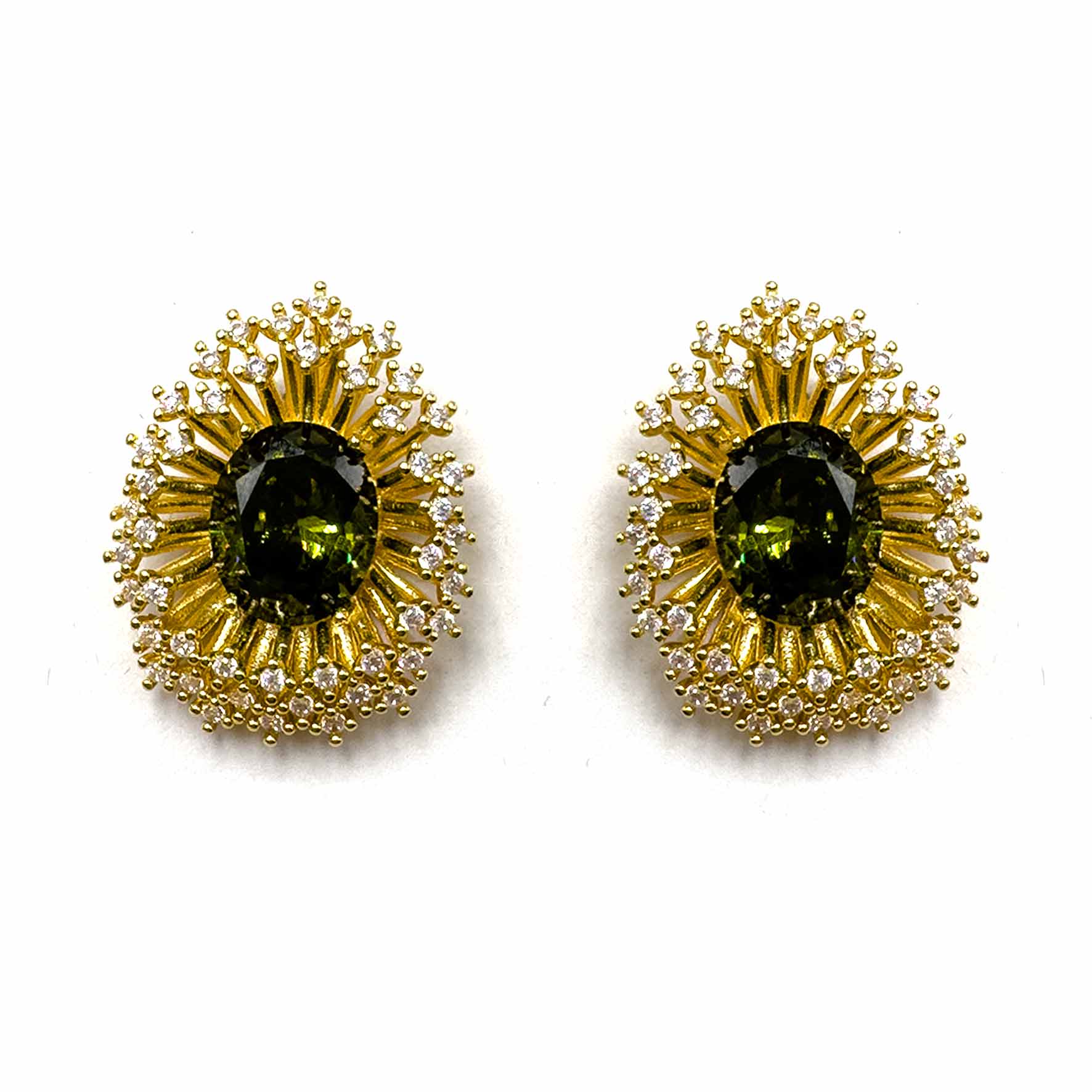 Palestro Milano Orecchini Oliva di zirconi