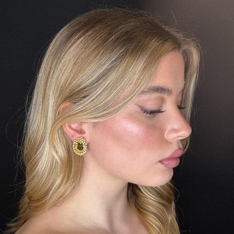 Palestro Milano Orecchini Oliva di zirconi