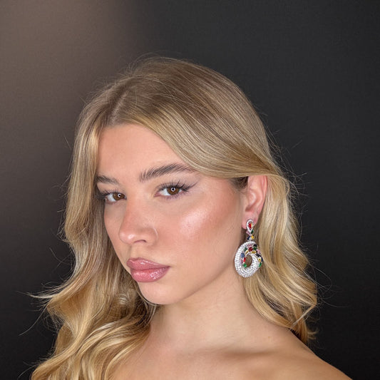 Palestro Milano Orecchini Pavè arcobaleno