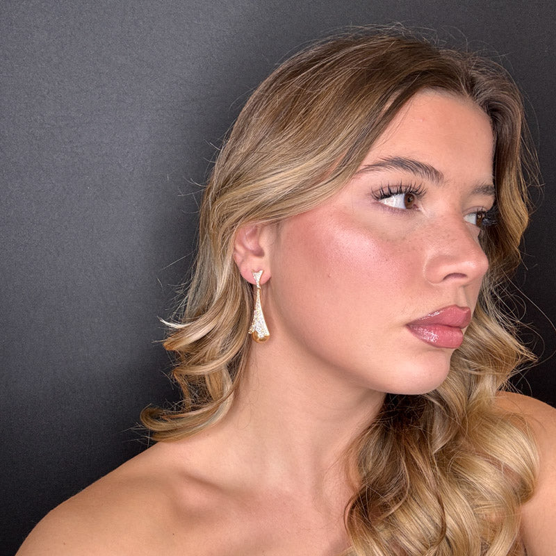 Palestro Milano Orecchini Pavè con perla