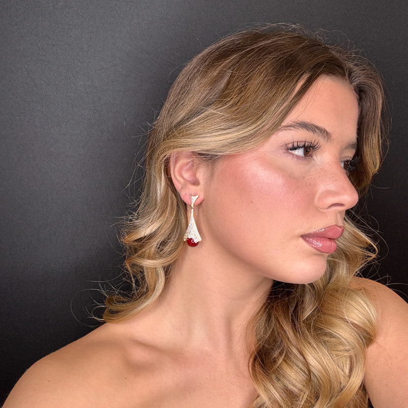 Palestro Milano Orecchini Pavè con perla