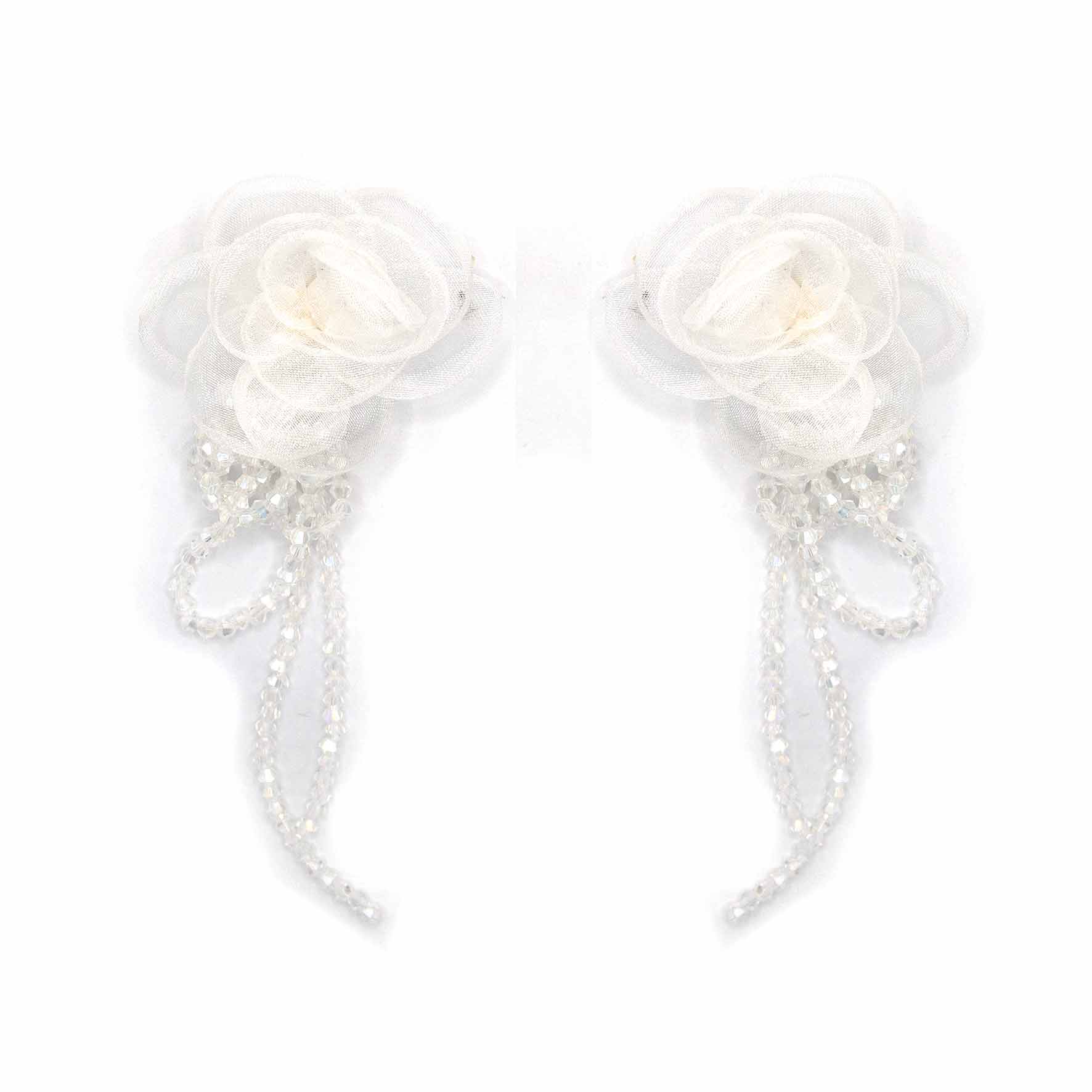 Palestro Milano Orecchini Peonie in tulle