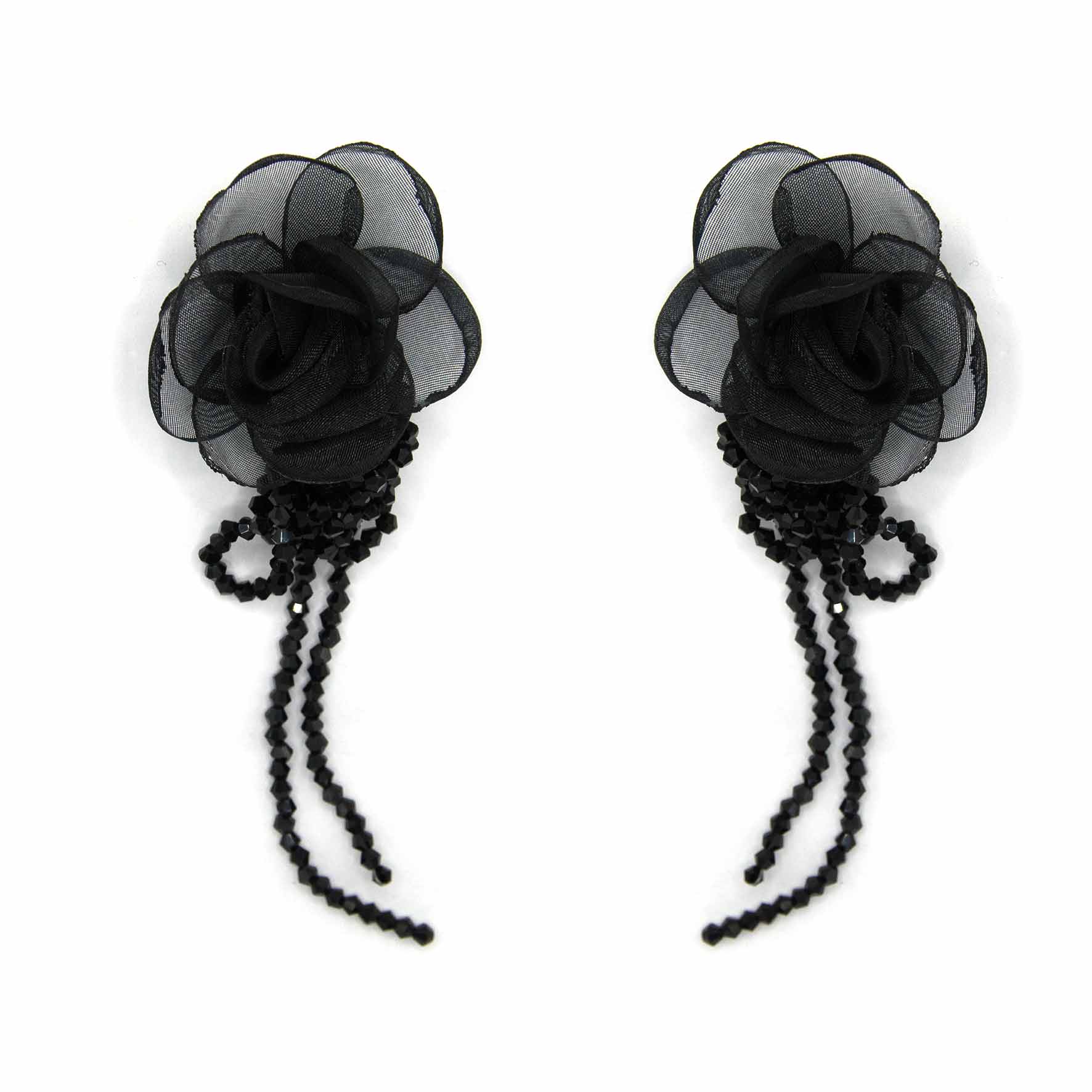 Palestro Milano Orecchini Peonie in tulle