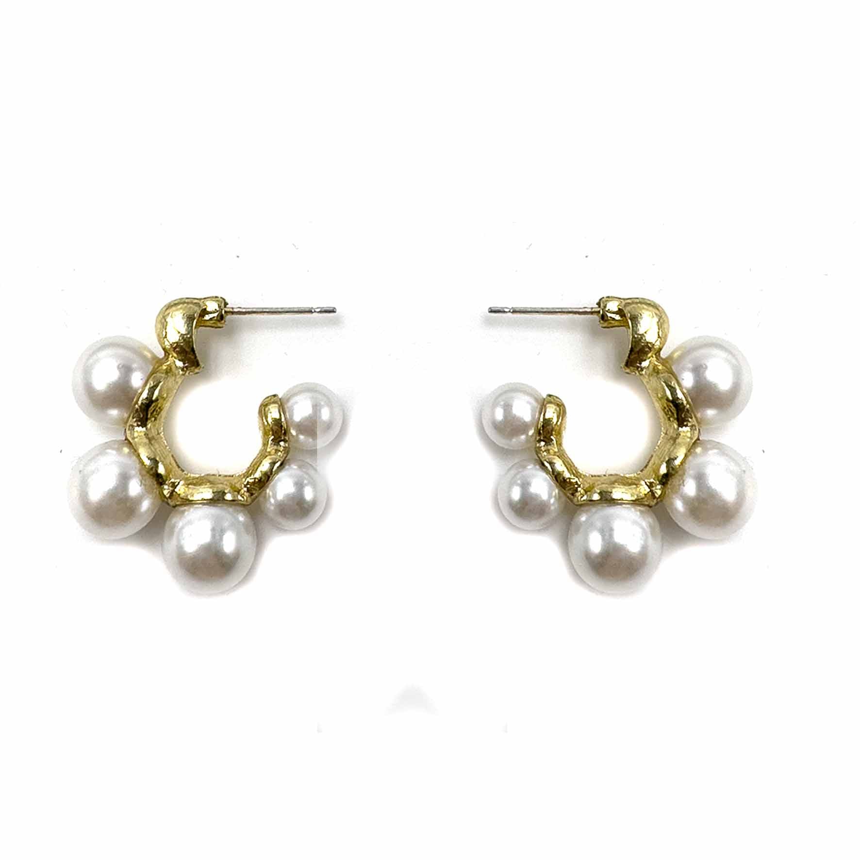Palestro Milano Orecchini Perla Cerchietti di perline