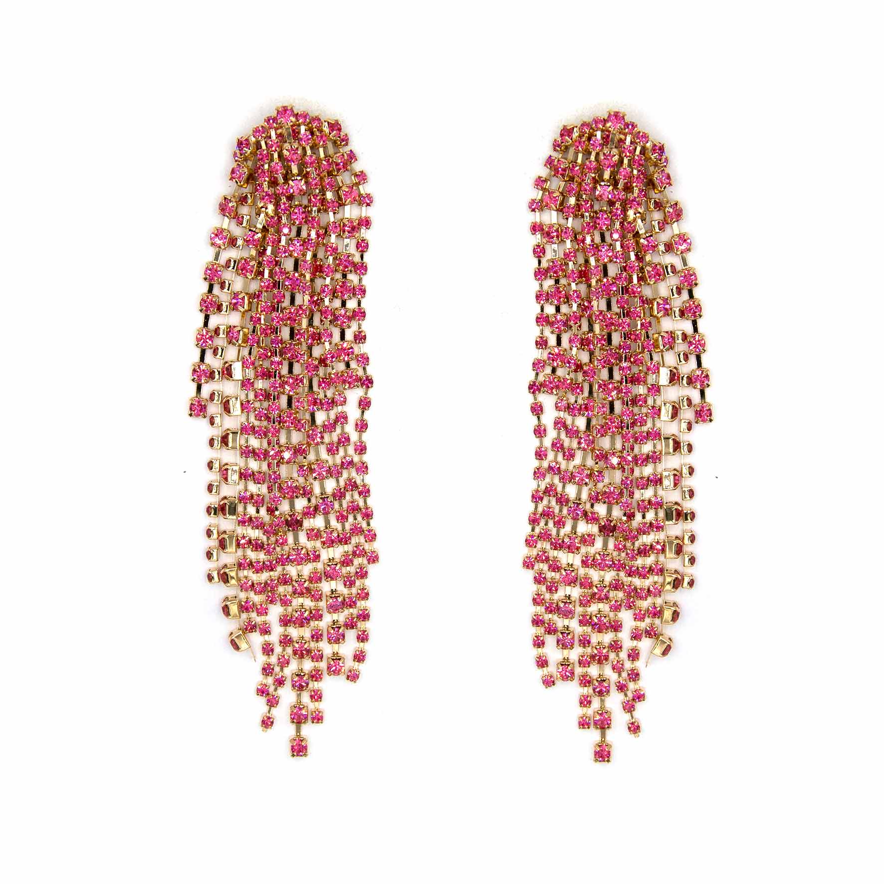 Palestro Milano Orecchini Pink Cascata di Zirconi