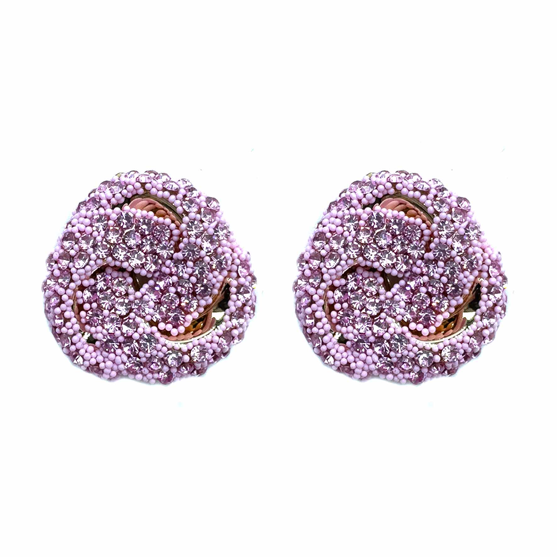 Palestro Milano Orecchini Pink Nodo di zirconi