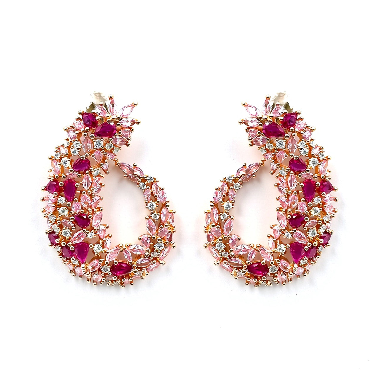 Palestro Milano Orecchini Pink Virgole Preziose