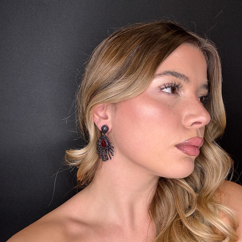 Palestro Milano Orecchini Piuma di Rubino