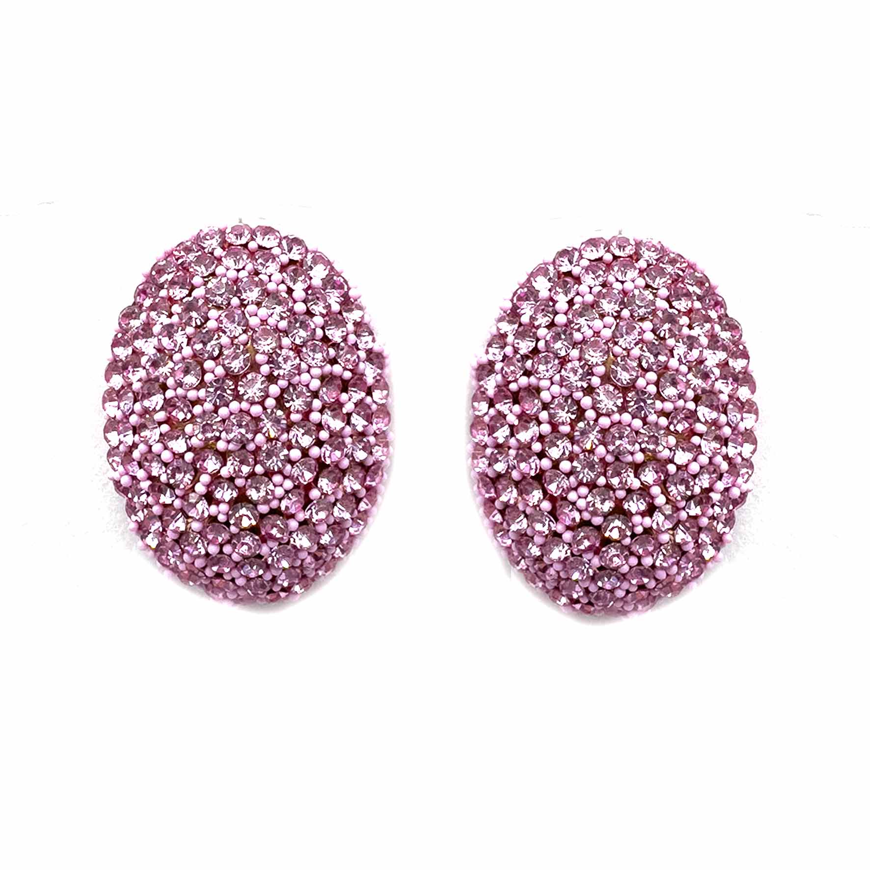 Palestro Milano Orecchini Rosa Ovali di zirconi