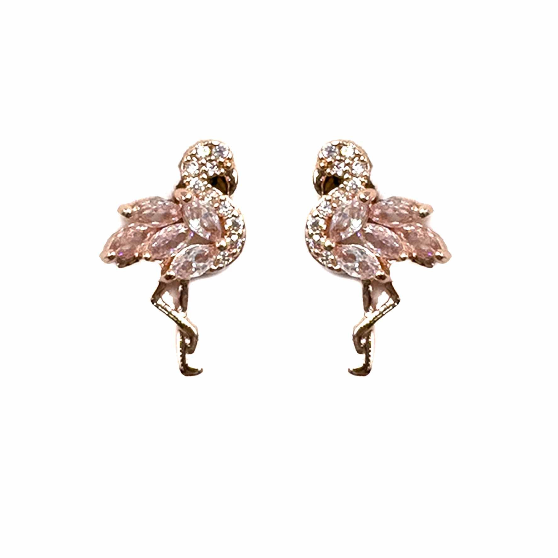 Palestro Milano Orecchini Rose gold Baby flamingos