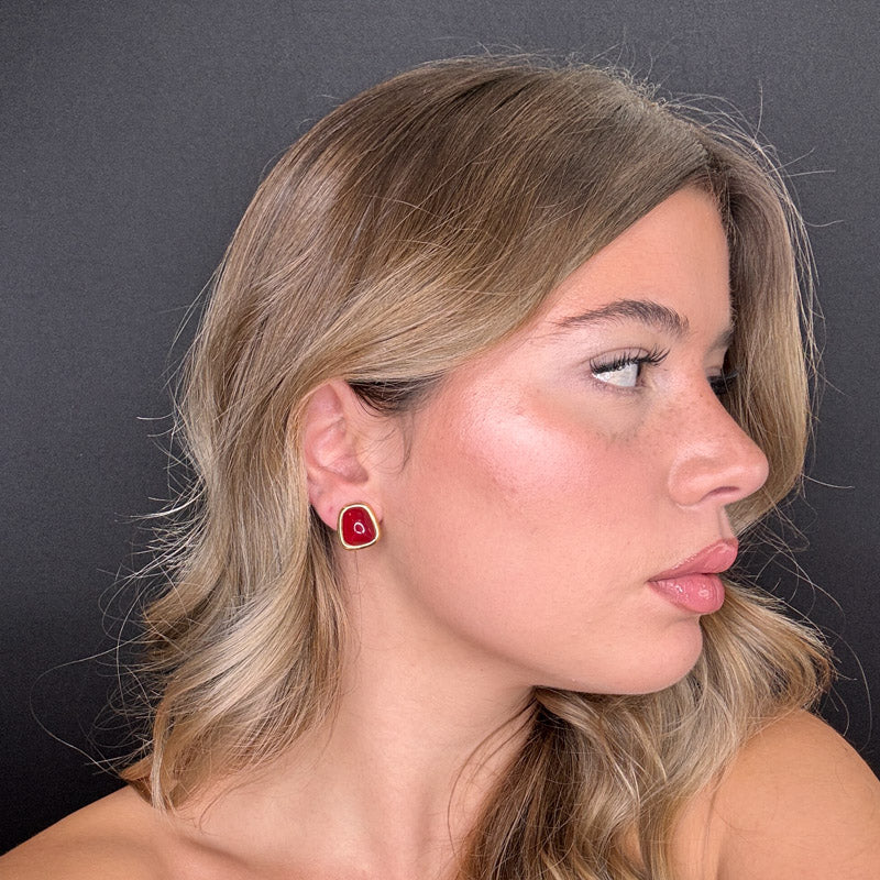 Palestro Milano Orecchini Rosso Bottoncini - classic edition