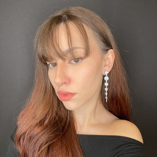 Palestro Milano Orecchini Scia di Zirconi