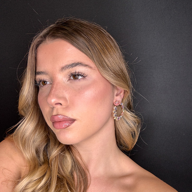 Palestro Milano Orecchini Semicerchi di pietre irregolari