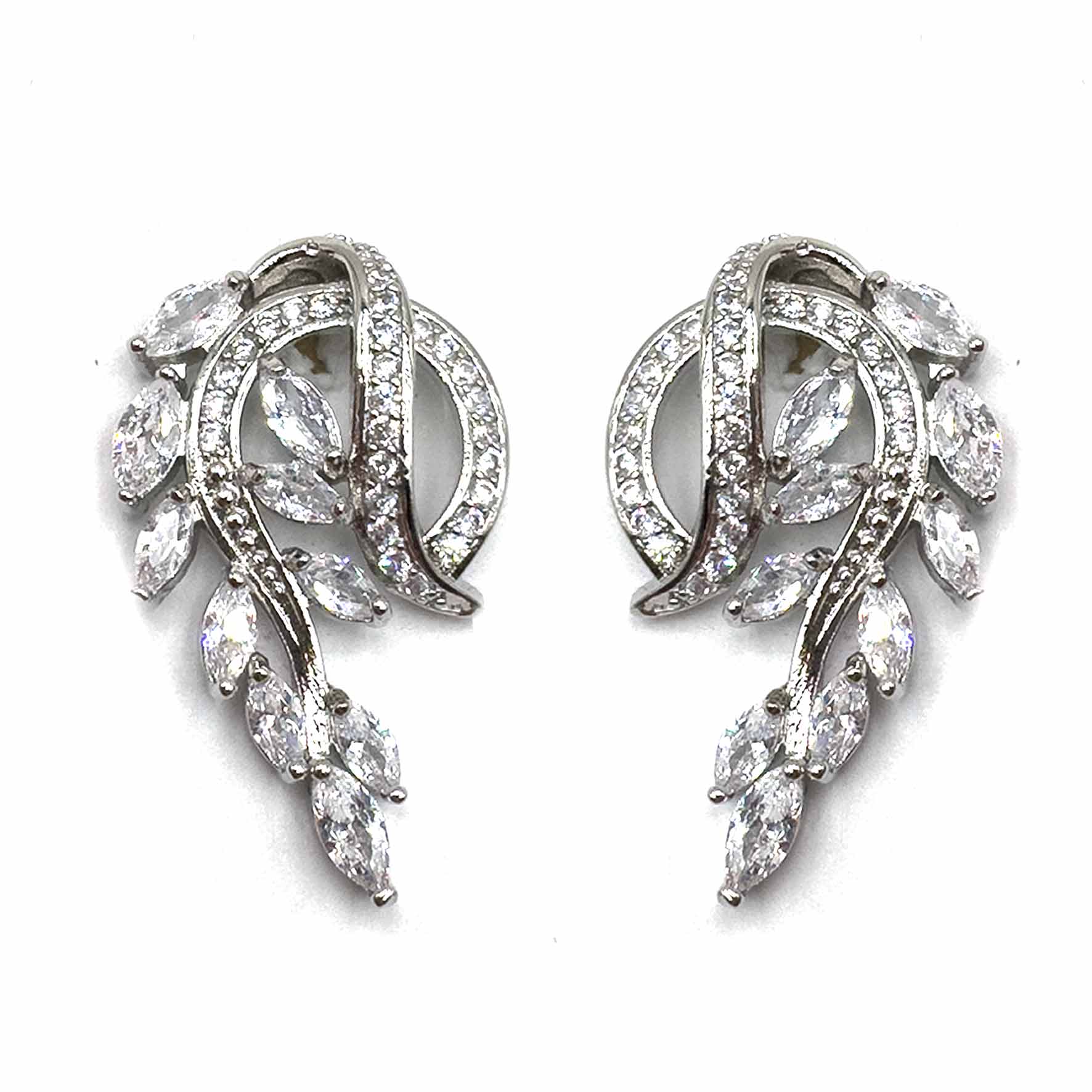 Palestro Milano Orecchini Silver Intreccio di foglioline