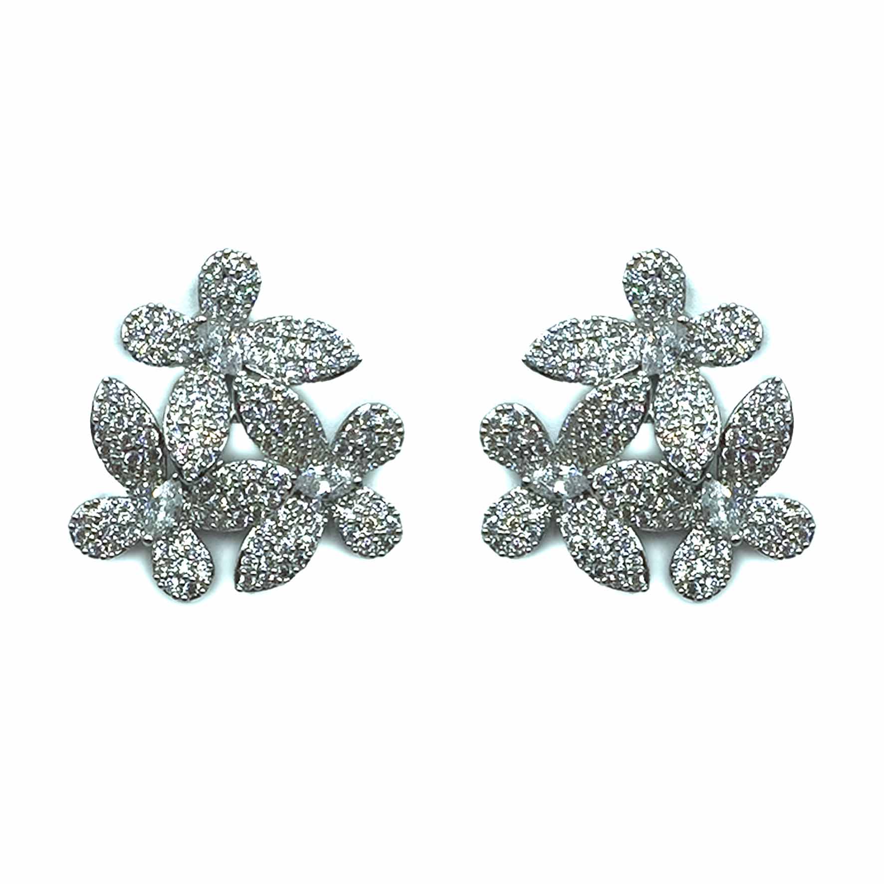 Palestro Milano Orecchini Silver Mini farfalline di pavè