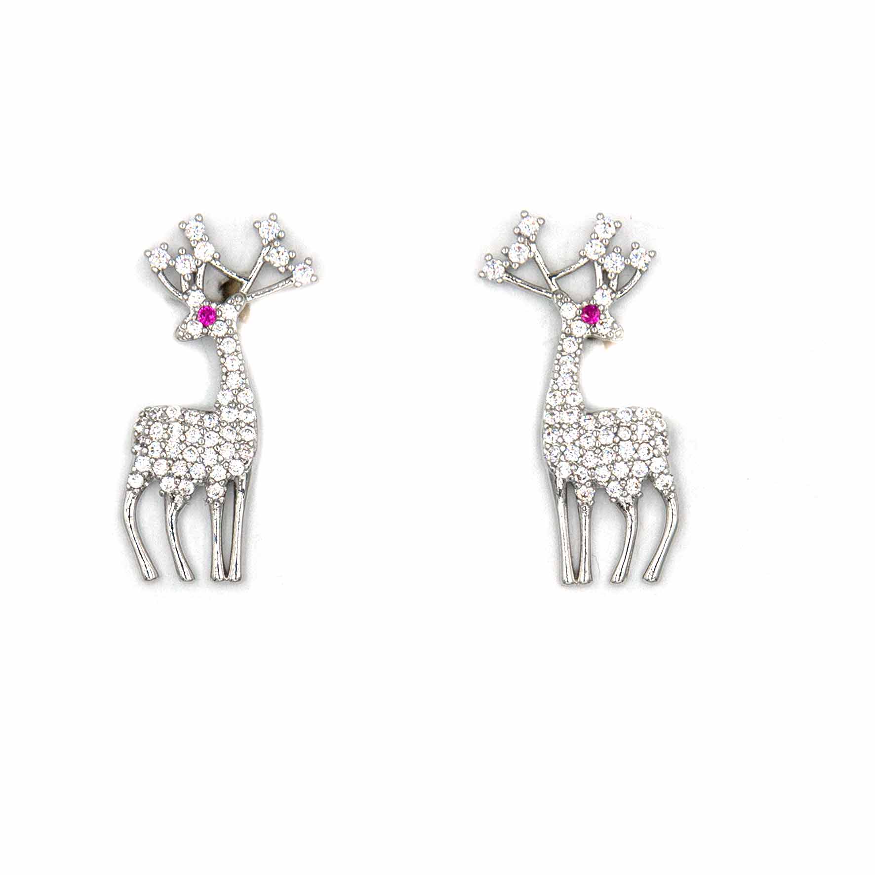 Palestro Milano Orecchini Silver Mini Renna Rudolph