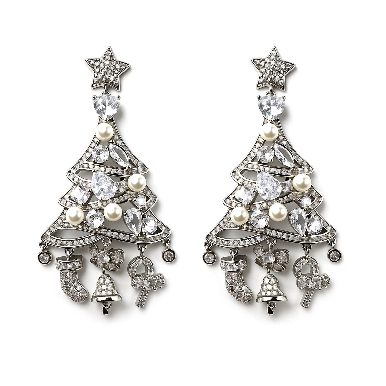 Palestro Milano Orecchini Silver White Albero delle Meraviglie