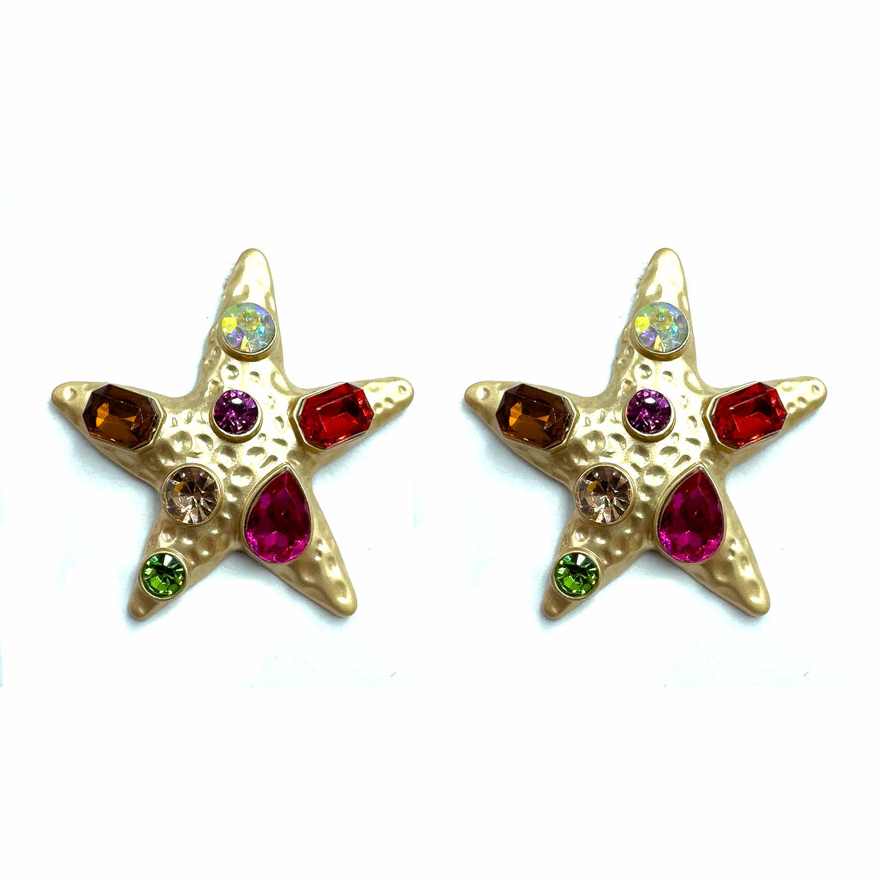 Palestro Milano Orecchini Stella marina di pietre preziose