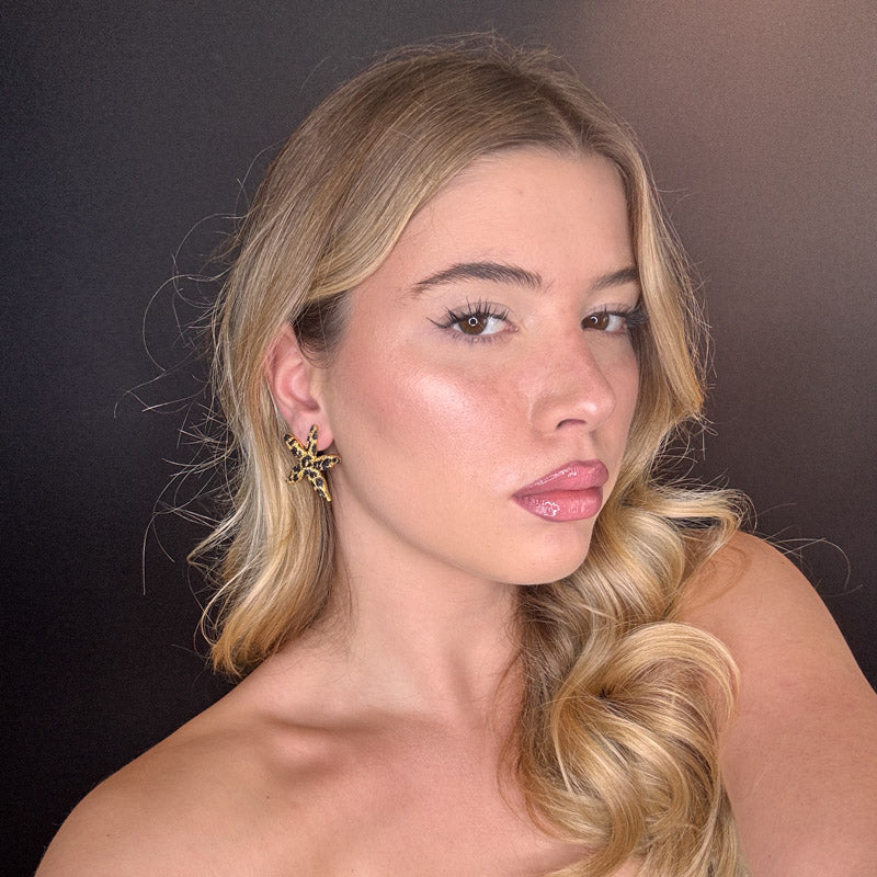 Palestro Milano Orecchini Stella marina Gold Black