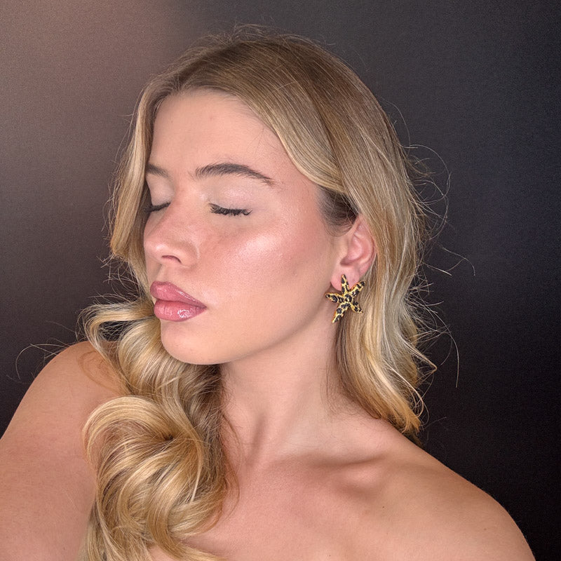 Palestro Milano Orecchini Stella marina Gold Black