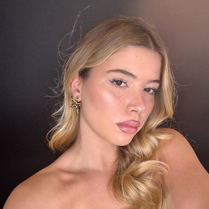 Palestro Milano Orecchini Stella marina Gold Black