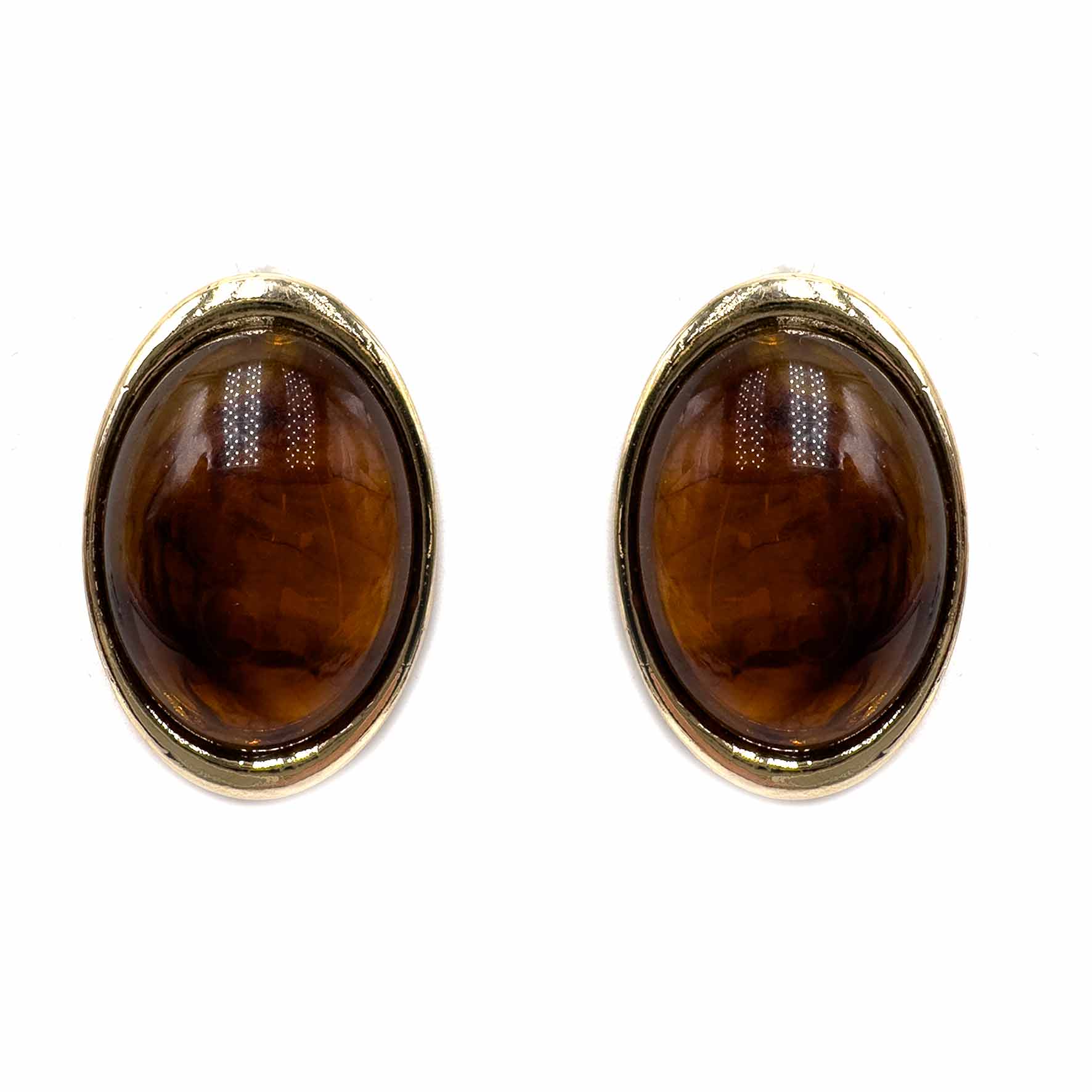 Palestro Milano Orecchini Tartarugato Bottone Ovale