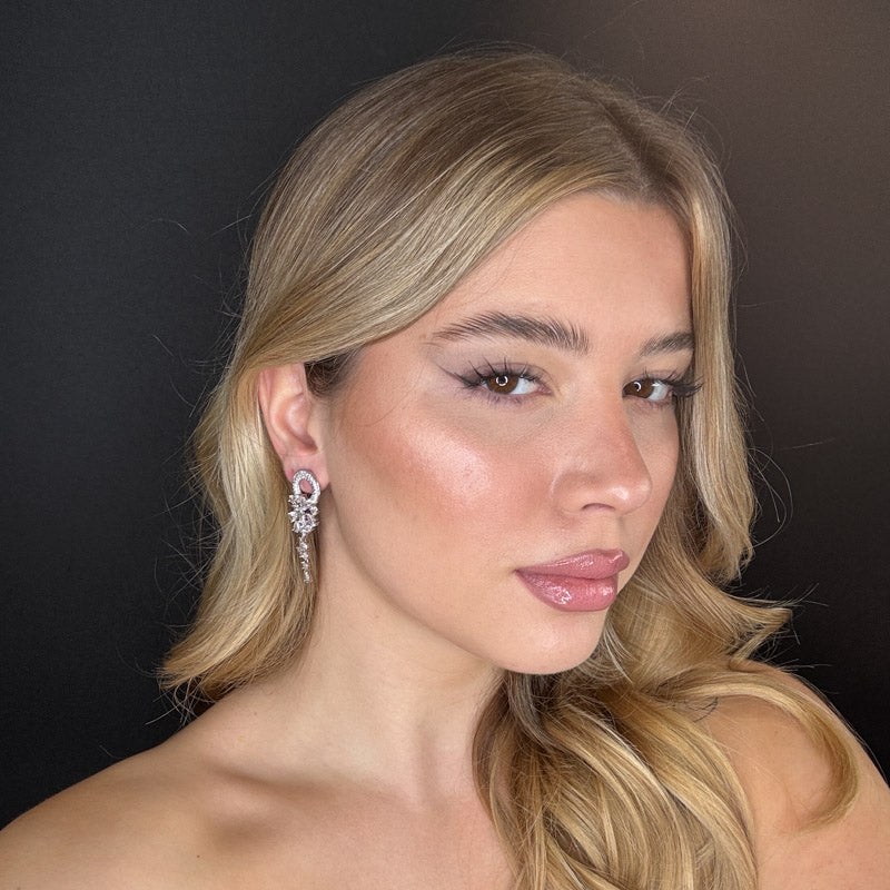 Palestro Milano Orecchini Tondo di pavè con cascata