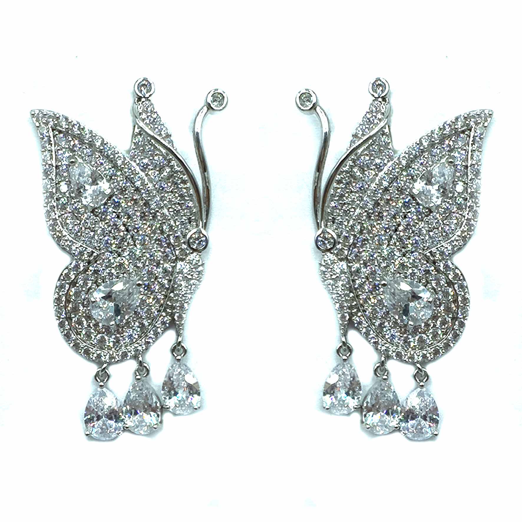 Palestro Milano Orecchini Total Silver Farfallina a tre gocce