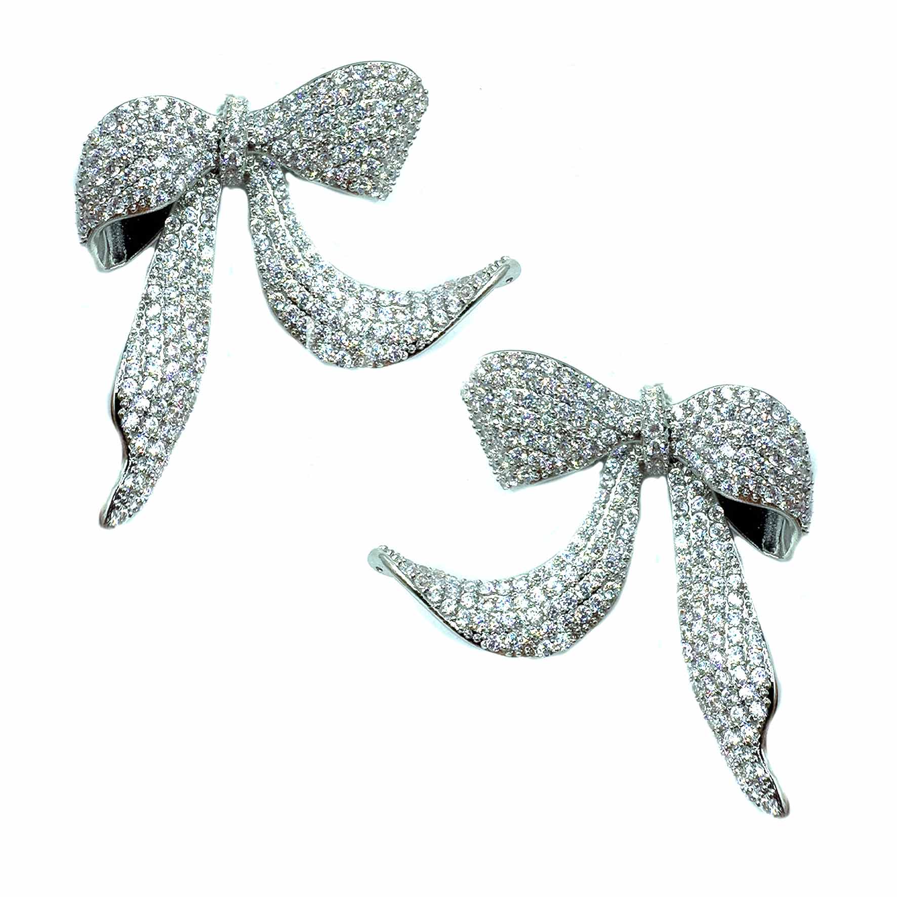 Palestro Milano Orecchini Total Silver Fiocchi di pavè