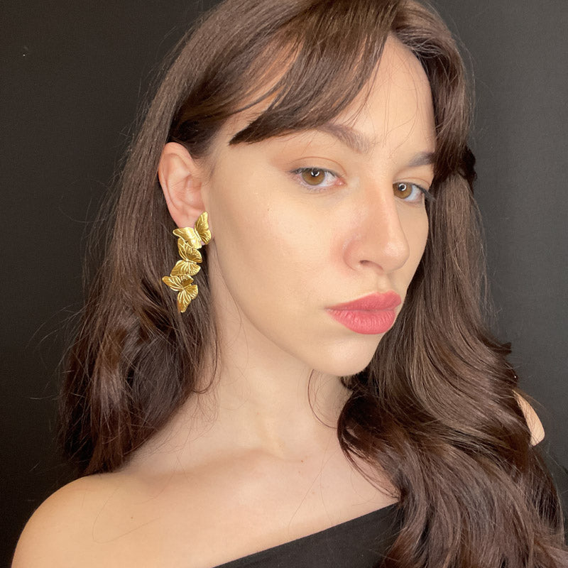 Palestro Milano Orecchini Trio di Farfalle d&