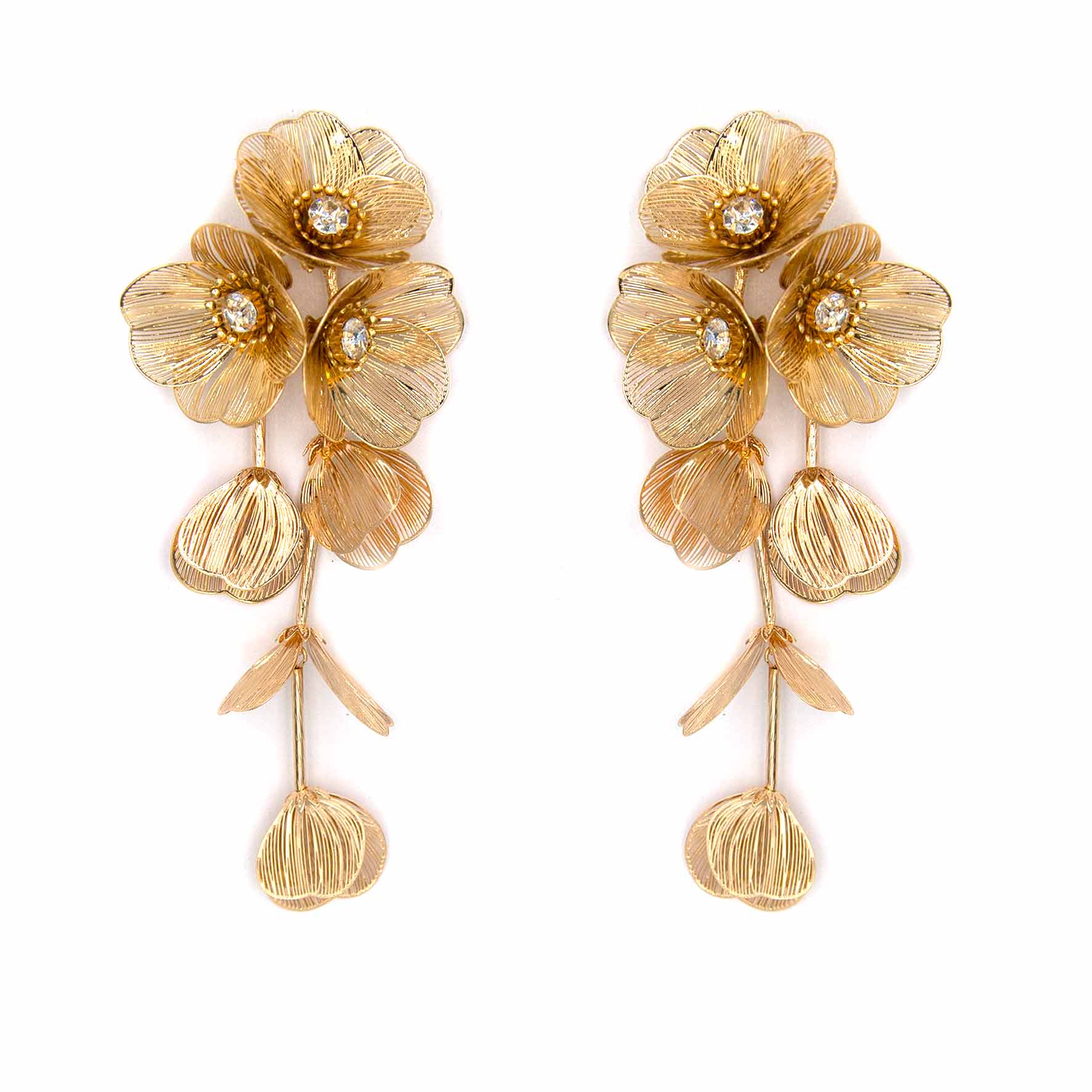 Palestro Milano Orecchini Trio di fiori Fiore Leggero Pendente