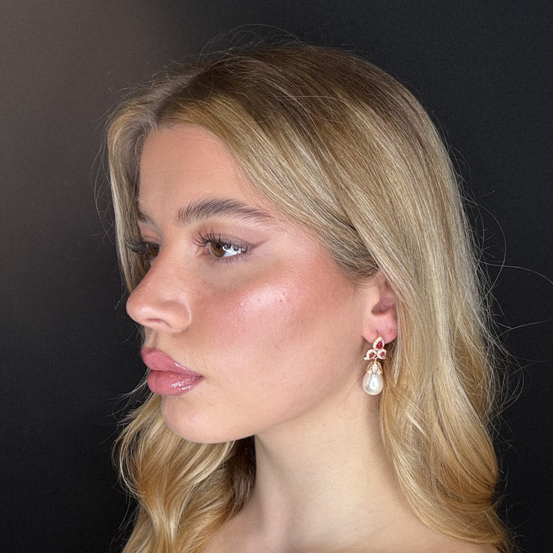 Palestro Milano Orecchini Trio di gocce con perla
