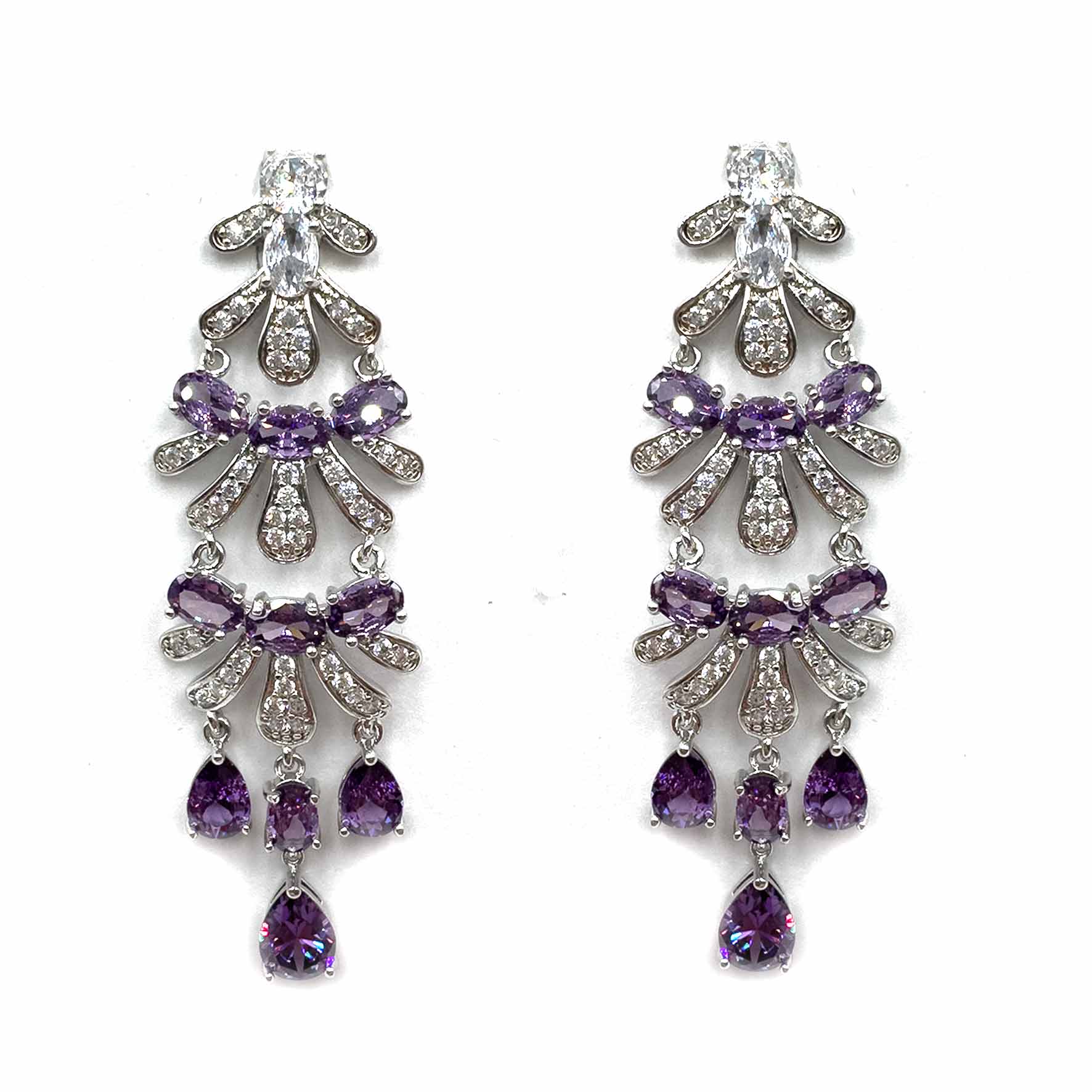 Palestro Milano Orecchini Trionfo Silver/Lillac