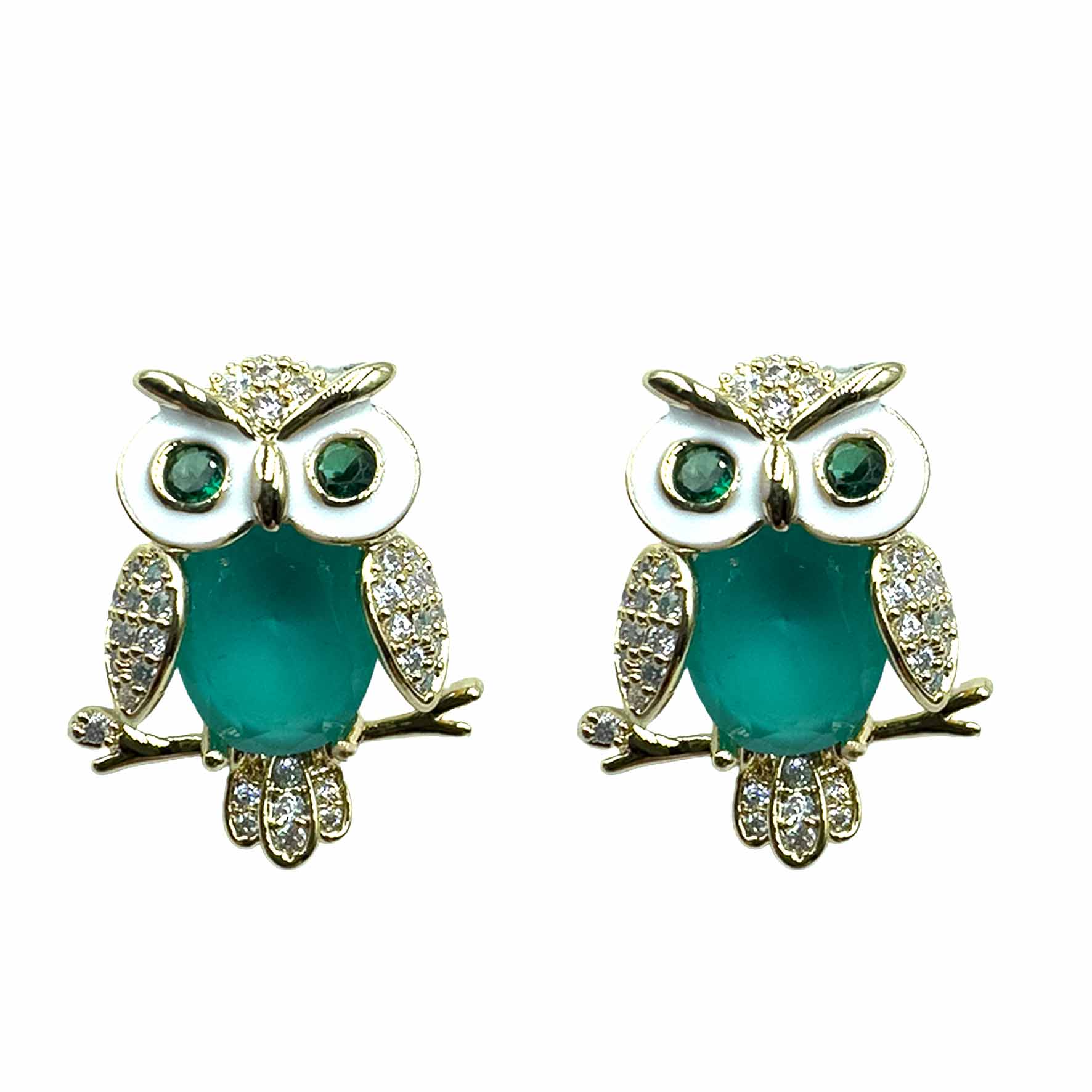 Palestro Milano Orecchini Turquoise Gufetto curioso