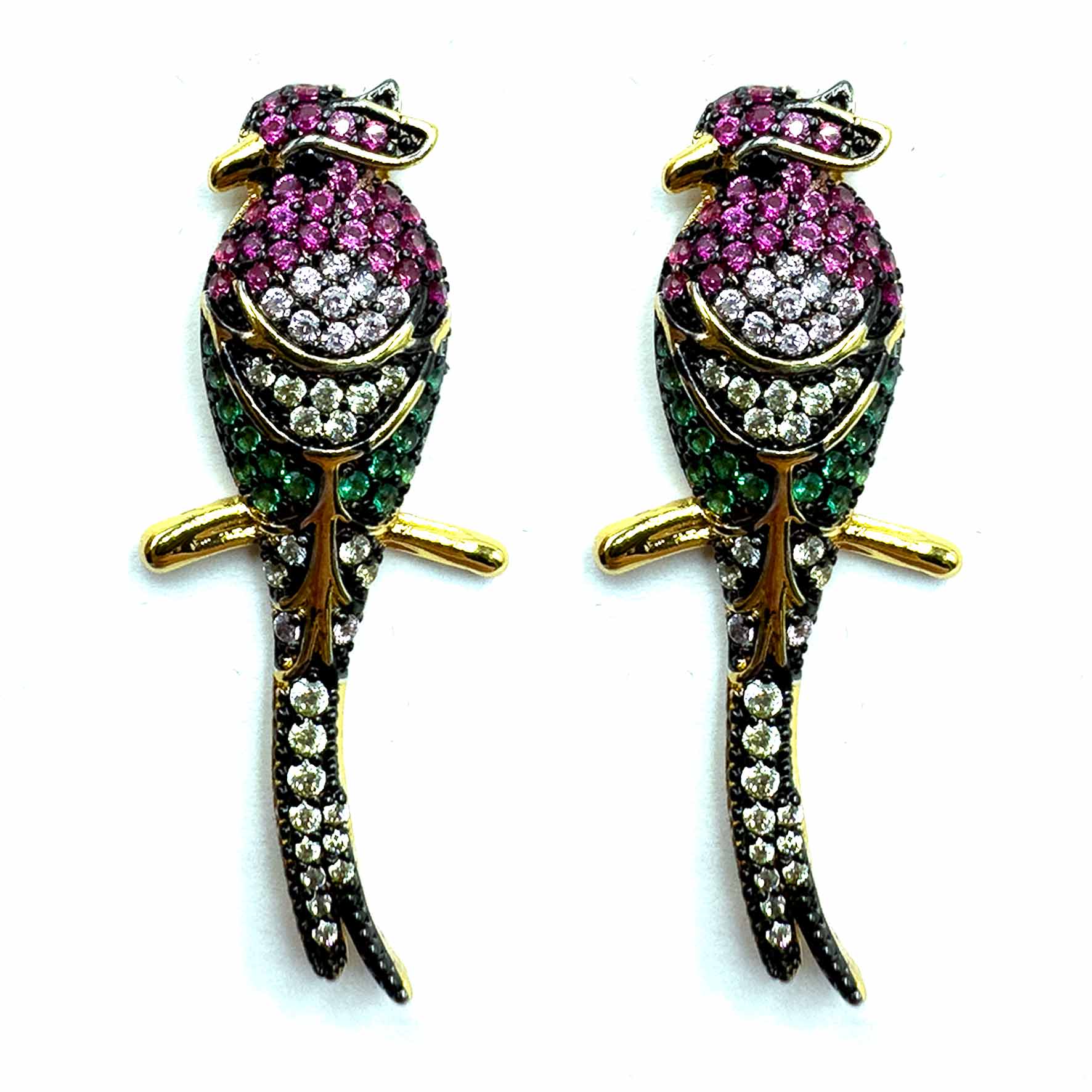 Palestro Milano Orecchini Uccellini tropicali