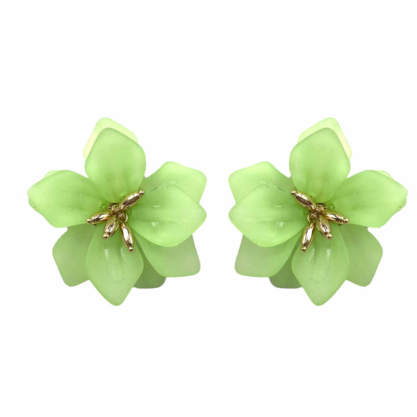 Palestro Milano Orecchini Verde acido Ibiscus