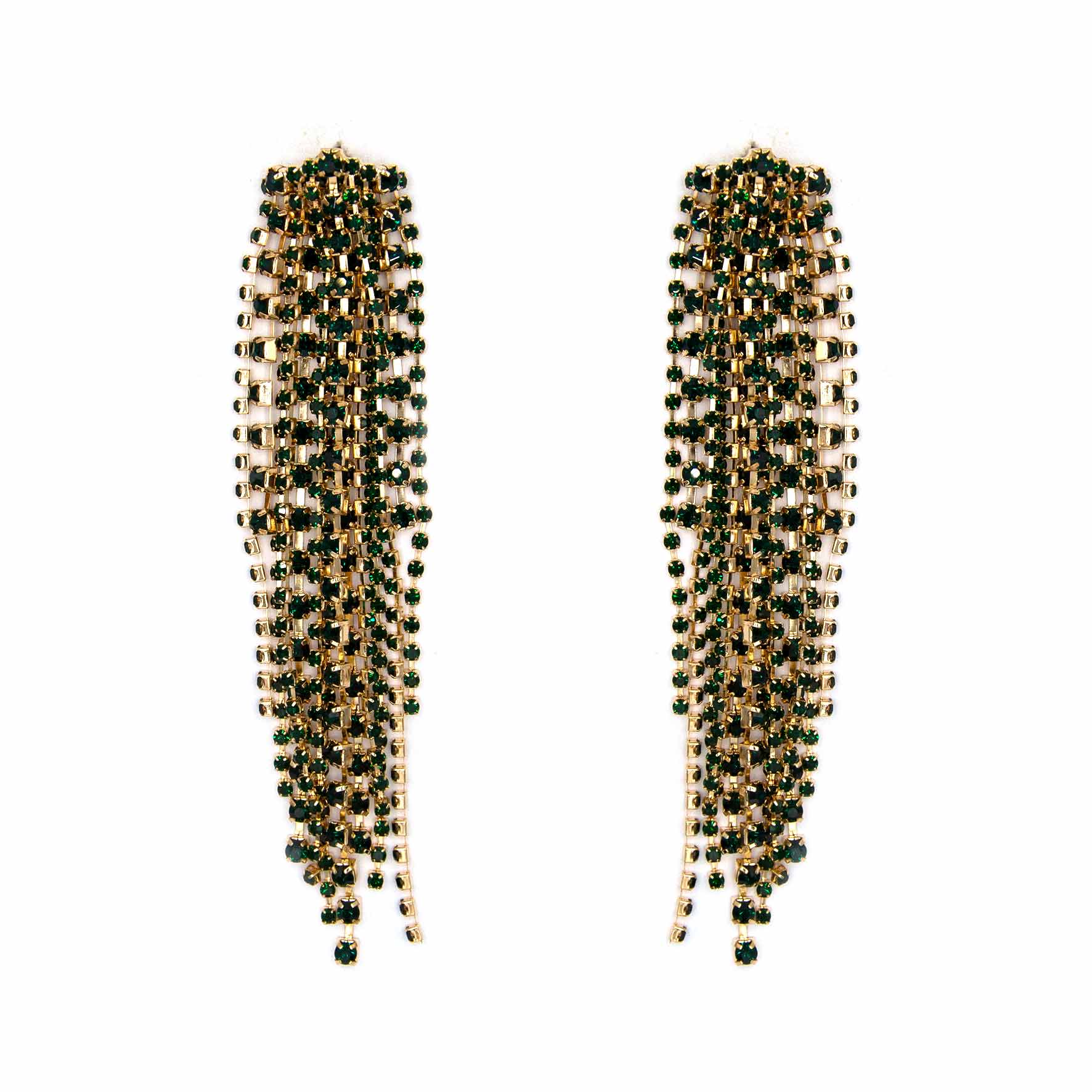 Palestro Milano Orecchini Verde Cascata di Zirconi