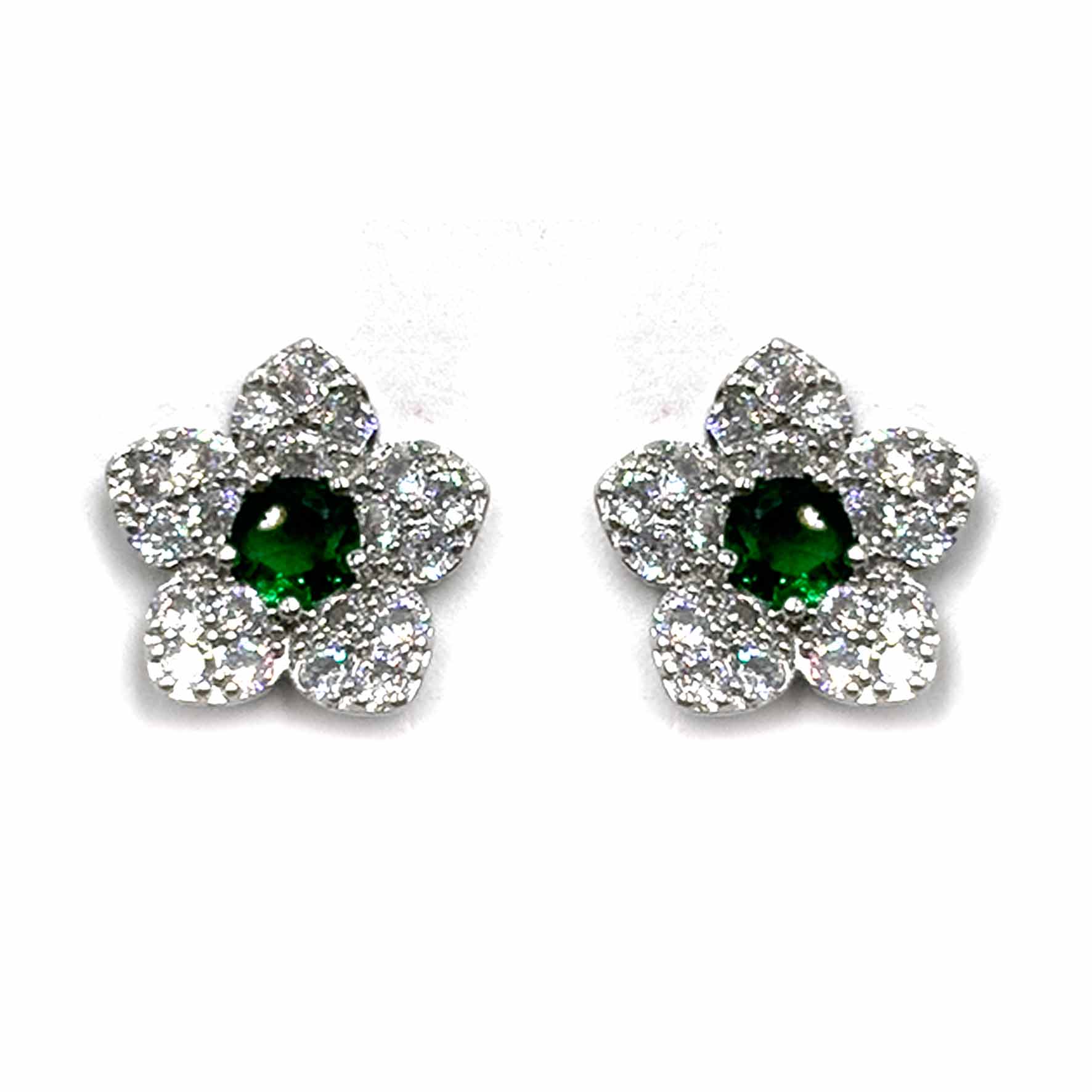 Palestro Milano Orecchini Verde Mini fiorellini